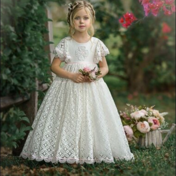 Dollcake Other - Euc Dollcake Free Spirit White Lace w Pink Dress Party Special Photo Girls  8